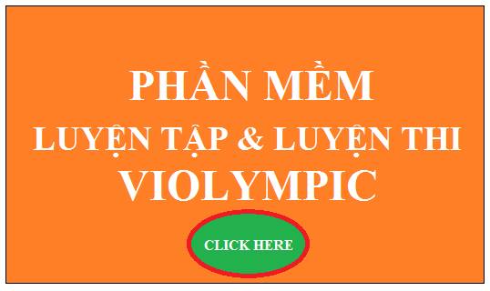 Màn hình phần mềm luyện tập và thi Violympic theo chuyên đề