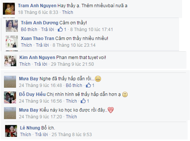Những lời cảm ơn của phụ huynh gửi tới thầy Đỗ Duy Hiếu